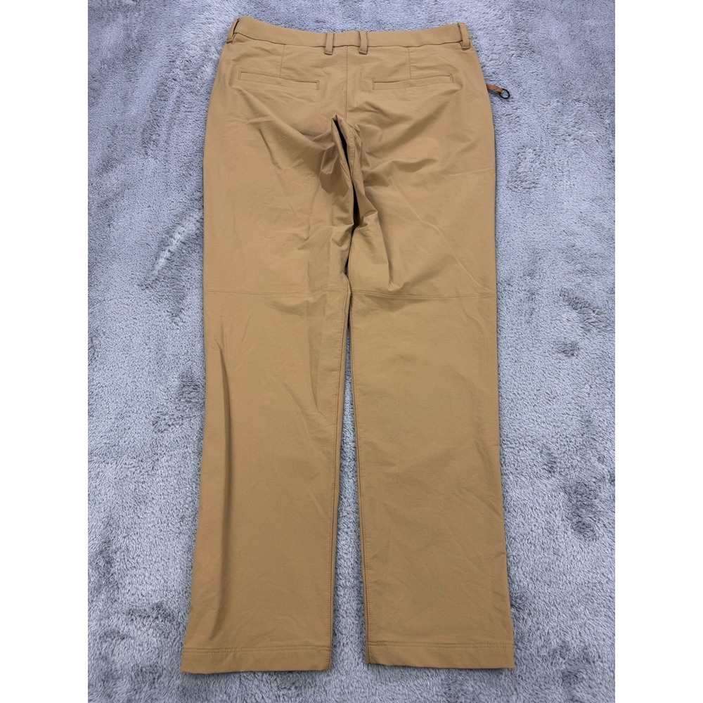 CRZ YOGA Men Chino Golf Pants 34 Khaki Stretch Performance Tech Flex Flat Front - Picture 4 of 10